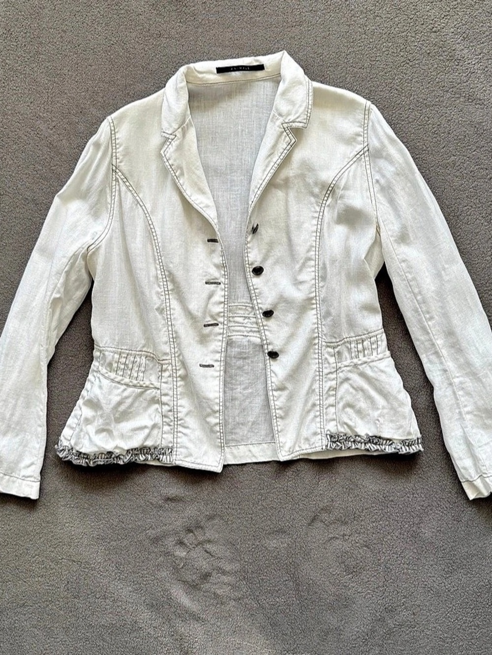 White Button Front Jacket Like New